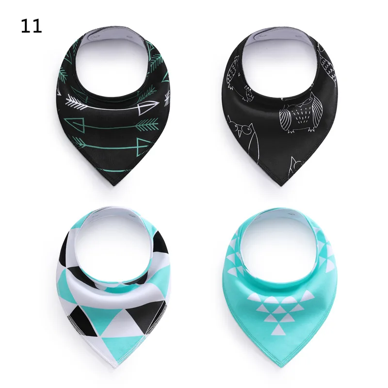 2022 New Custom Bamboo Bibs Cycling Bandana Bibs Organic Cotton Knitted Print Newborn Linen Solid Waterproof Baby Bibs