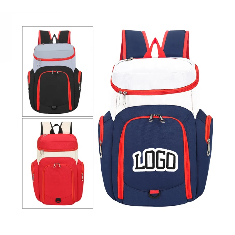 Wholesale Large Capacity Gym Team Backpack Custom Logo Pattern Basketball Bag Men Sport Football Basketball Backpack Low MOQ