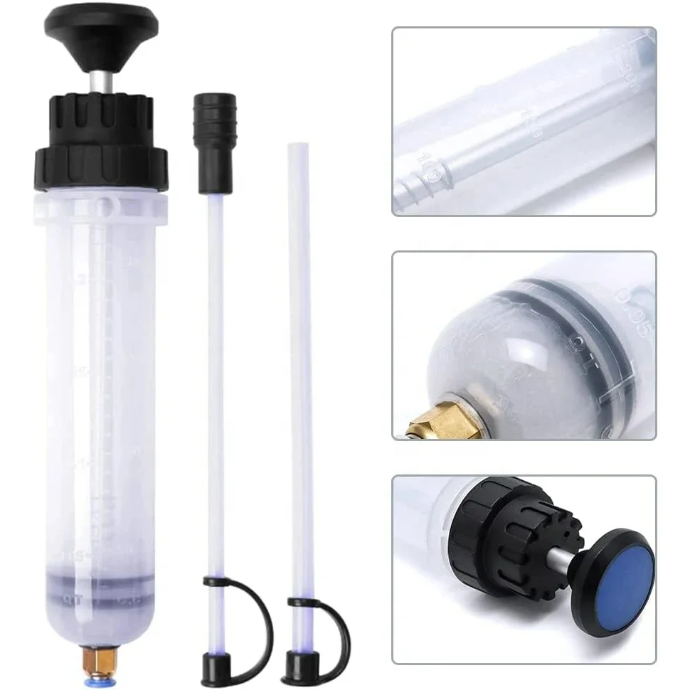 Auto Oil Change Syringe with Hose Manual Fuel Suction & Filler Fluid Oil Change Evacuator Pump  Car Brake Fluid Oil Extractor