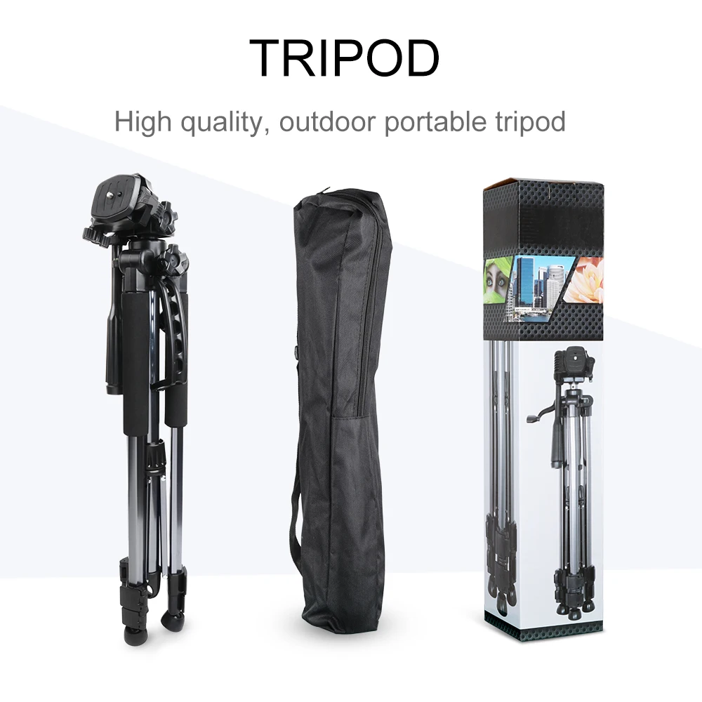 HSU 50-145CM Lightweight Quick Release Portable Aluminum Photo Travel Camera Tripod  for Digital Camera