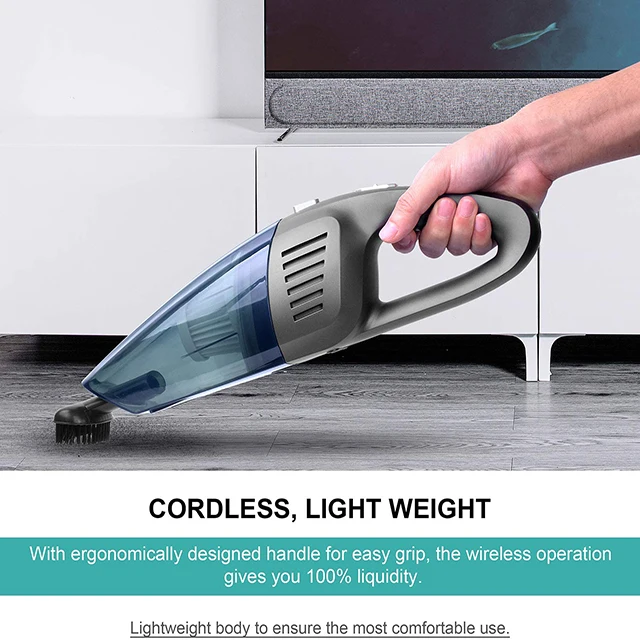 Портативный автомобильный пылесос беспроводной с 120 Вт высокой мощности USB портом для зарядки портативная автоматический вакуумный прочный алюминиевый вентилятор