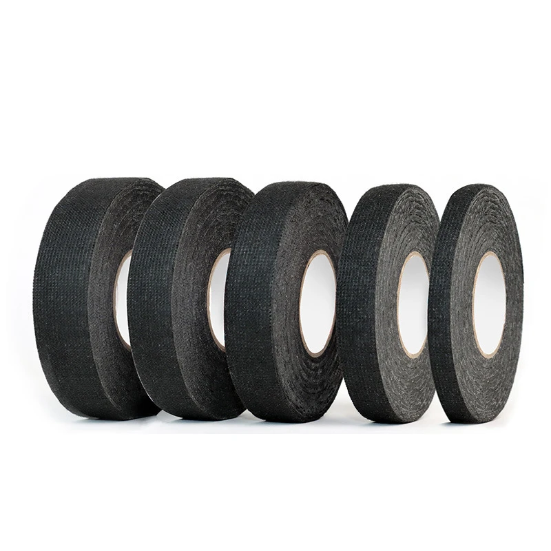 Wholesale Electrical Insulation Cotton Tape Black Adhesive Cable Protection Fabric Tape
