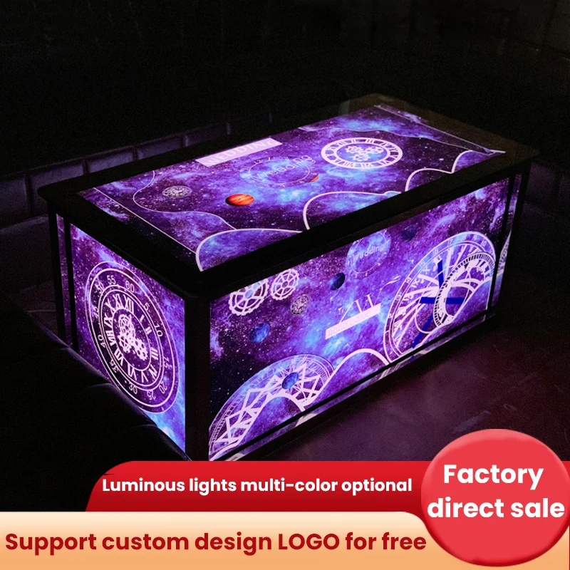 New Design Home Bar Coffee Table Night Club Led Lighting Tables With Usb Charge Pub Table
