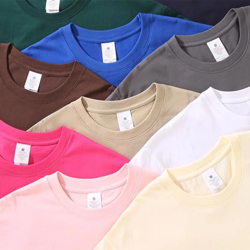 Good Quality Drop Shoulder T-Shirts Men Customization Dtg Printing Blank Hip Hop Blank Short Sleeve Tshirts Custom Men T-Shirts