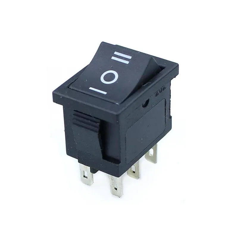1 шт. KCD1 Мини Черный 3 Pin / 6 pin Кнопка ВКЛ/ВЫКЛ/вкл кулисный переключатель переменного тока 6A/250V10A/125V