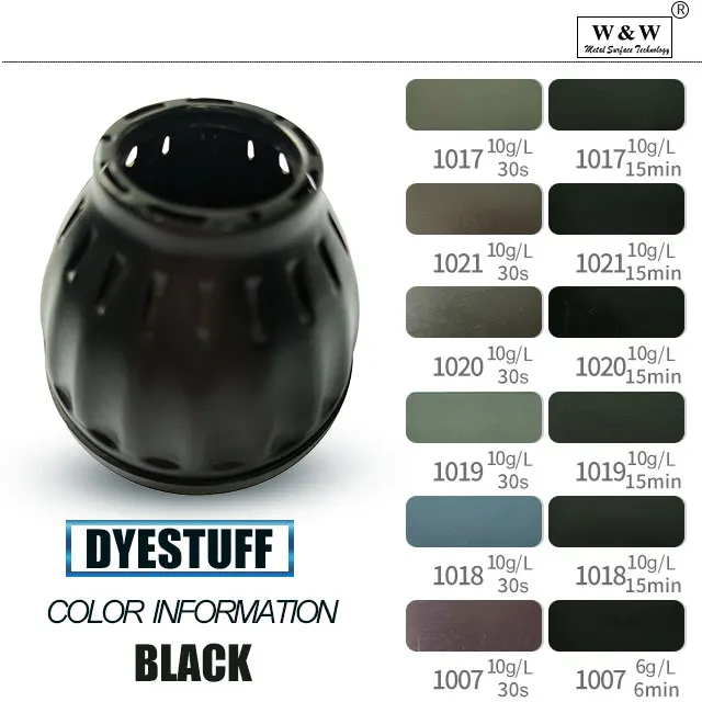 The Biodegradable Acid Dye Anodizing Dye For Aluminum Anodized Black Color