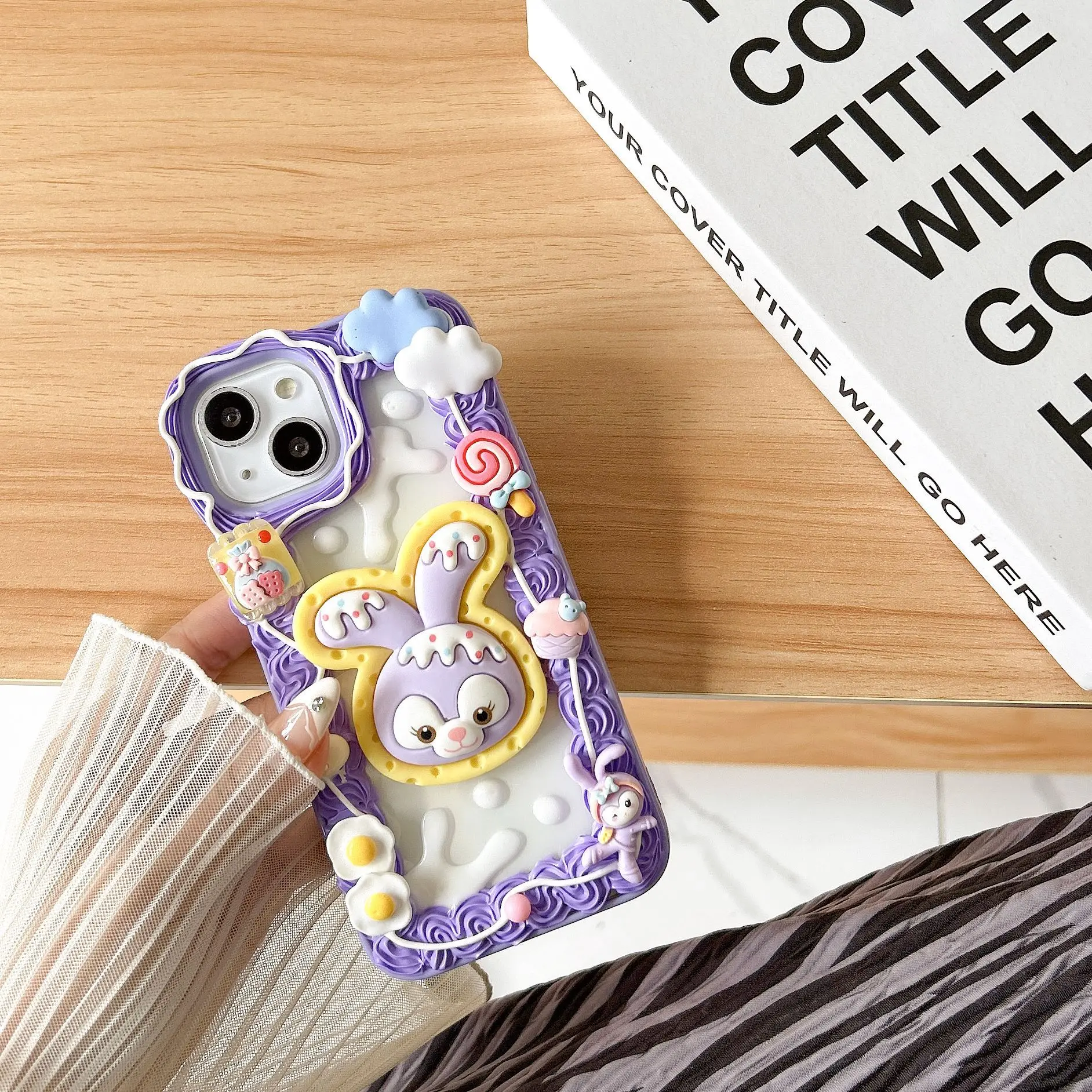 Cartoon pattern For Iphone 14 Case,Transparent Crystal Clear silicone Phone Case Back Cover For iPhone 11 12 13 14 15 Pro Max