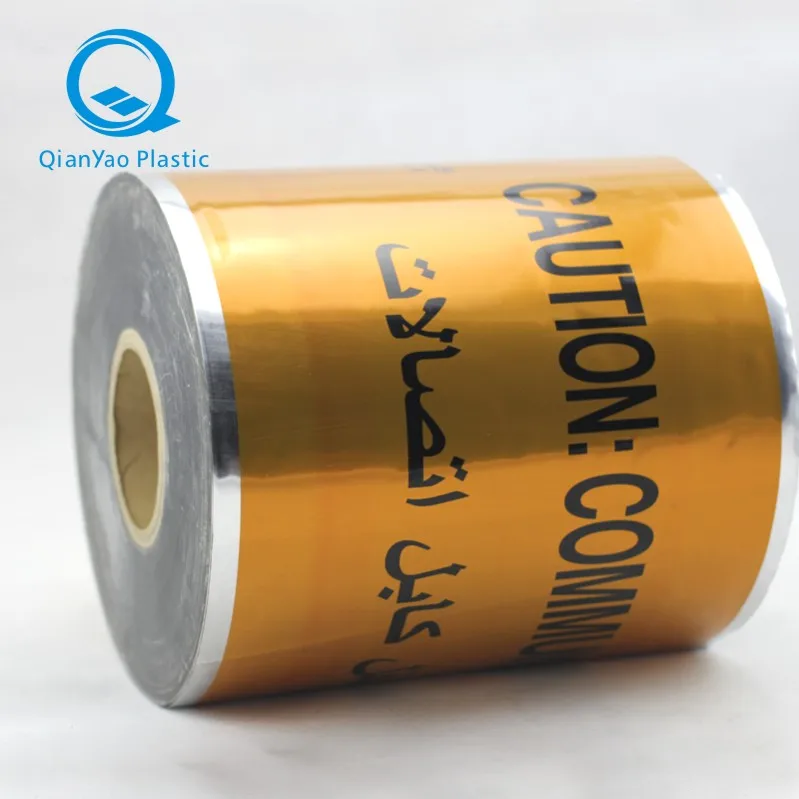 Высококачественный заказной Лидер продаж Печатный обнаруживаемый подземный оптоволоконный кабель предупреждающая лента