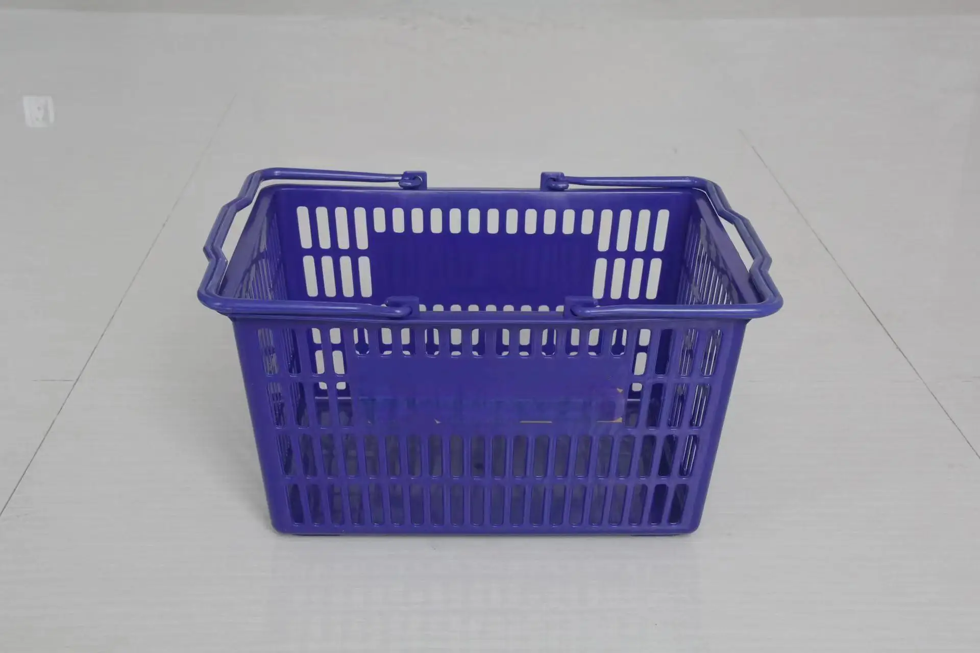 Supermarket colorful plastic 20 L Shopping Basket Handle Plastic Baskets
