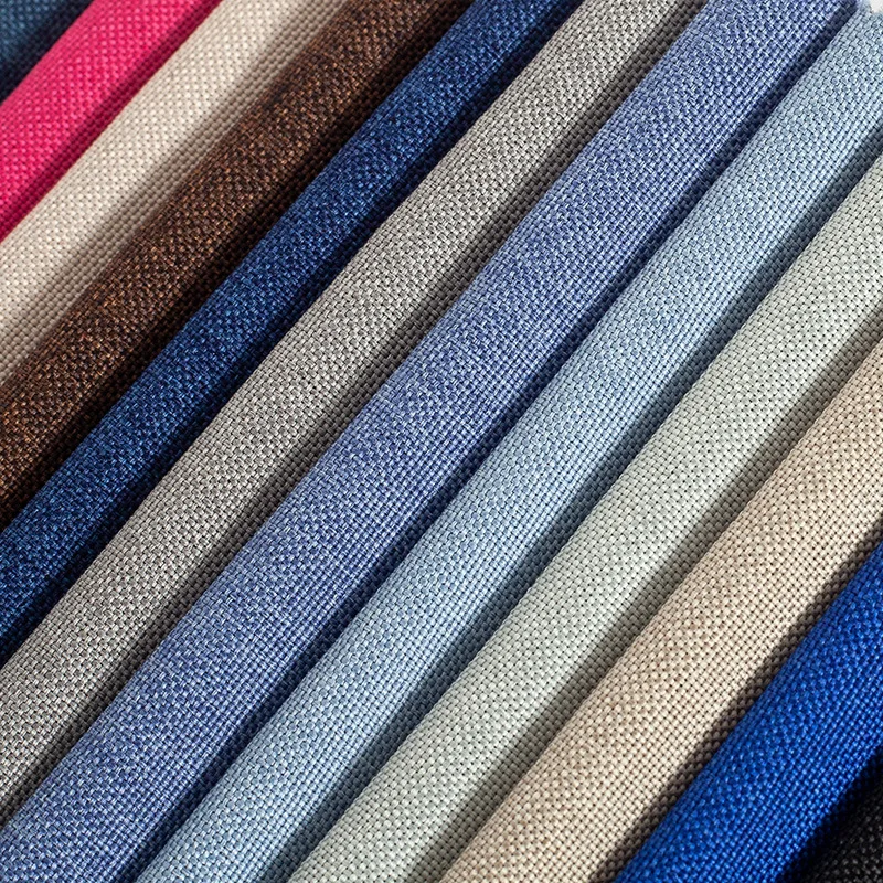 Wholesale polyester and linen thick soft and hard bag sofa fabric, linen cloth, cotton, linen canvas fabric, linen cloth