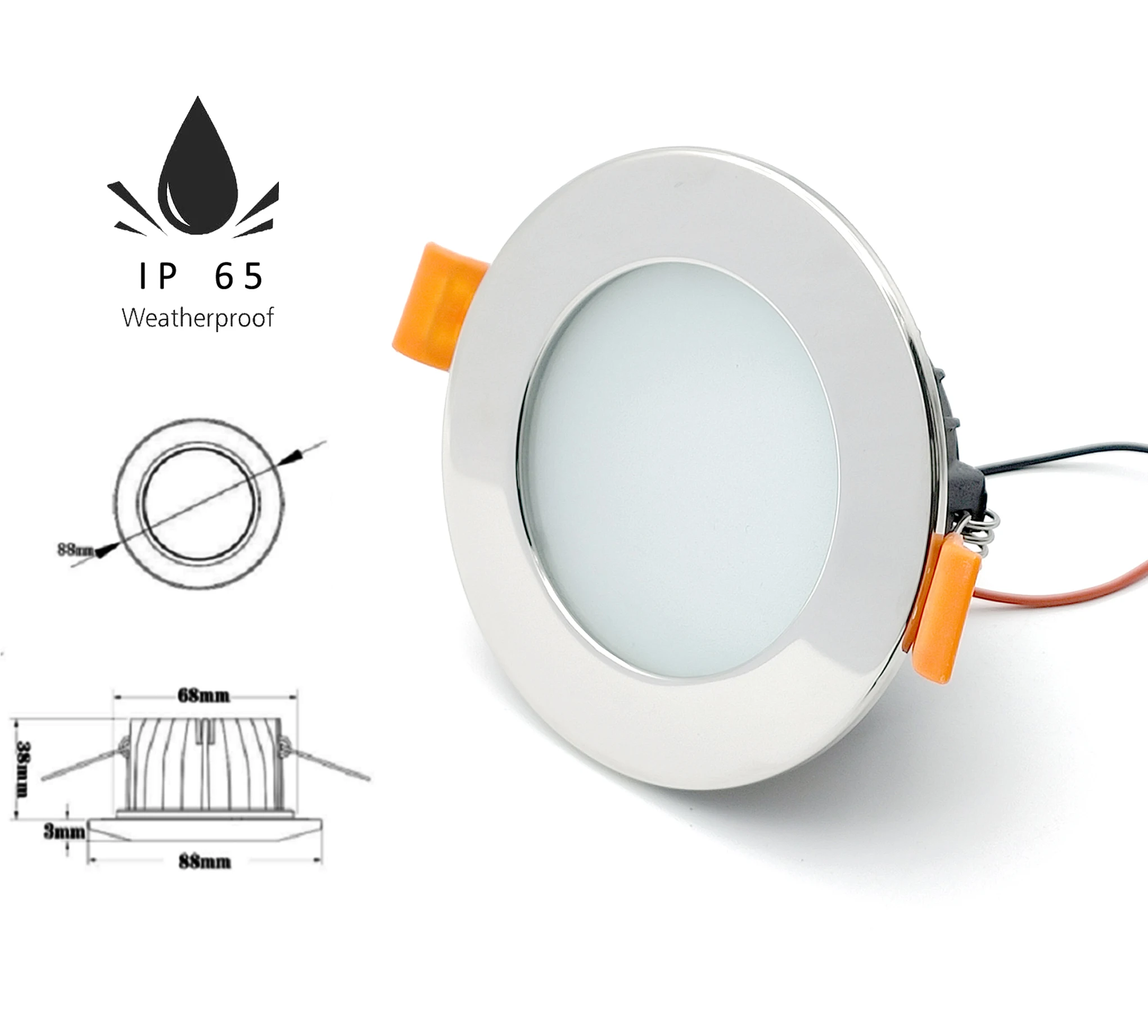 Boat Yacht 12v White LED Interior / Exterior Waterproof Light 5W 250LM 9~36V DC