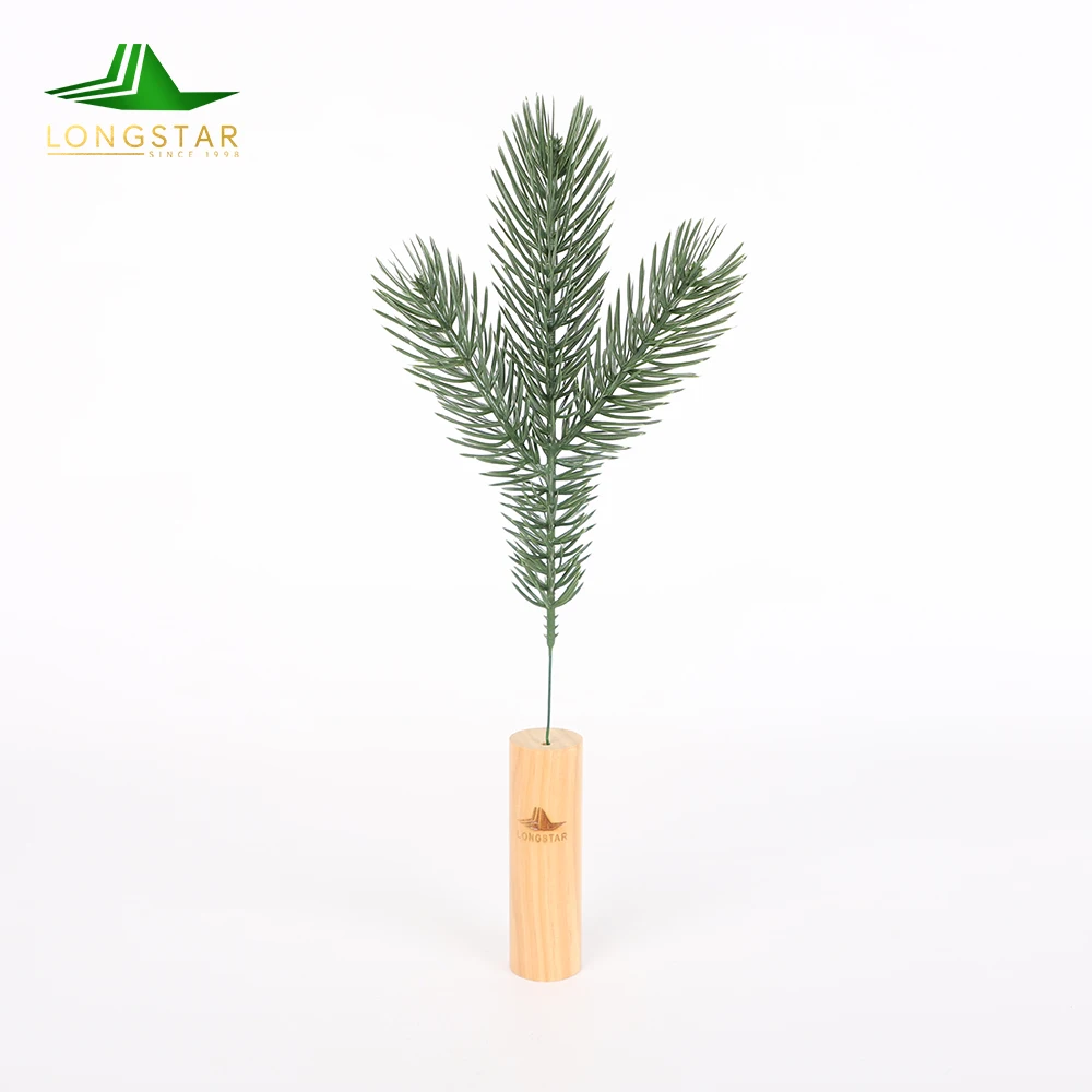 artificial multi heads pine branches Wedding home wall Christmas decoration pine needles cones green day plants