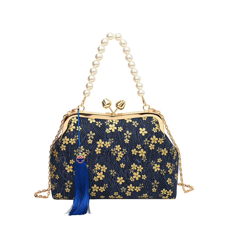 Женская Сумка-клатч с жемчужинами