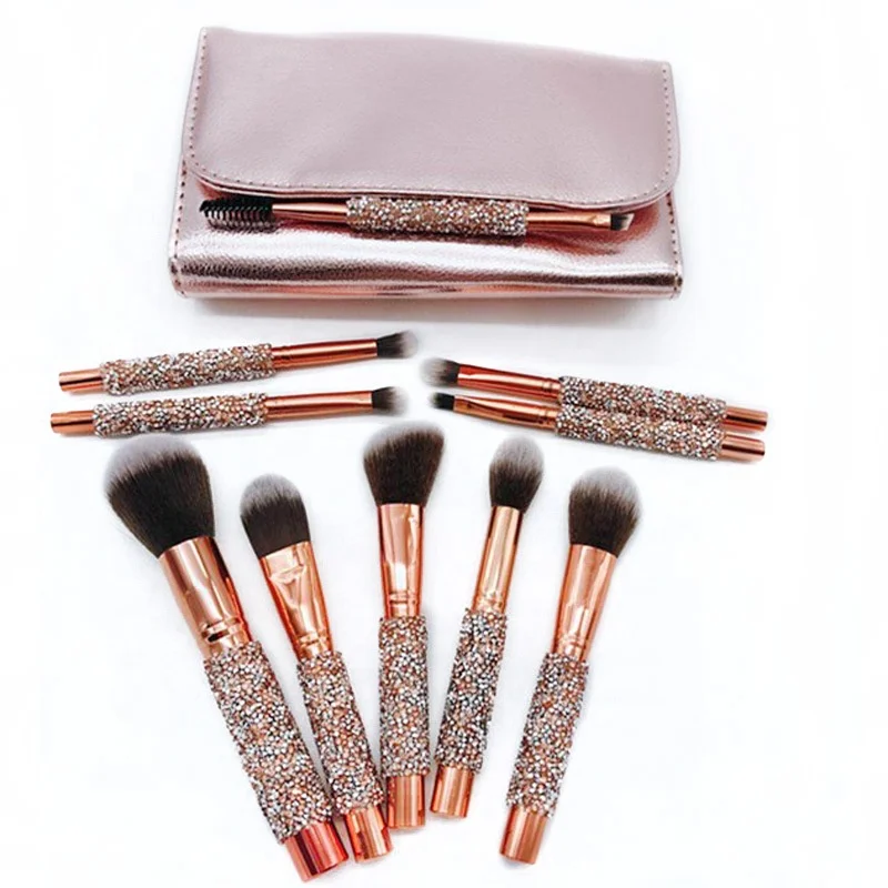 Miyaup private label rose gold your own brand make up brush set professional face eye shadow makeup brush