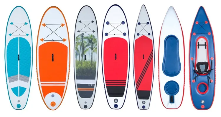 Outdoor Water Sports ISUP Hybrid Surfboard With Removable Fins And Leash