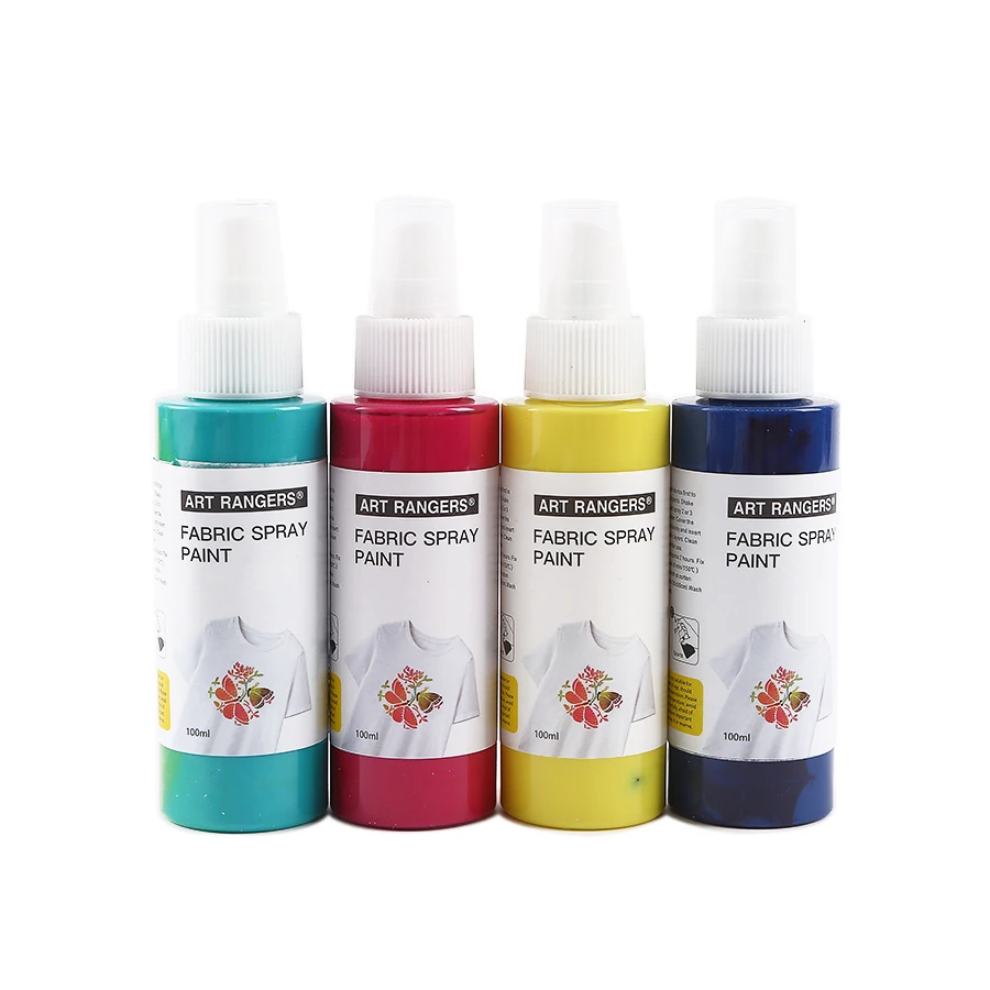Art rangers FABRIC SPRAY PAINT,4 X 100 ml primary colors/ pastel colors for diy art painting