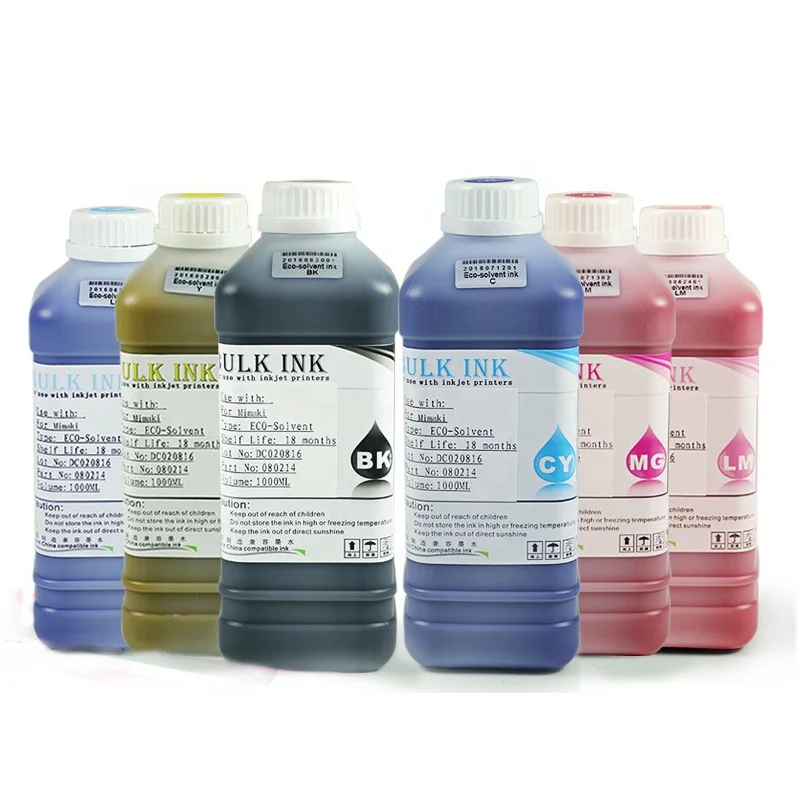  Суперцветные эко-сольвентные чернила Encre Ecosolvent L1800 для струйного принтера Epson L1300 DX5 1390