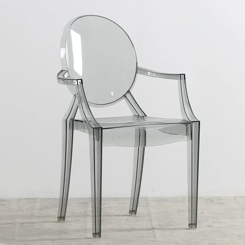 Wholesale Commercial Furniture Modern Dining Plastic Armrest Hotel Chaise Plexiglas Transparent Clear hotel chairs