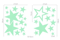 27 Pcs/Set Luminous Stars Wall Sticker Glow in The Dark Self-Adhesive Poster Home Decor Fluorescent Star Art Mural