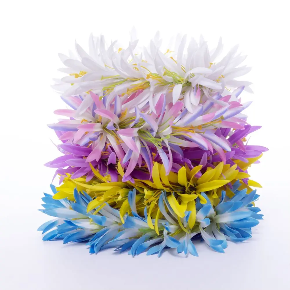 Wholesale Factory Supplier HL0004B 88 Colors 50CM Artificial Velvet Spider Lily Headband Tropical Flower Hawaii Accessories Haku