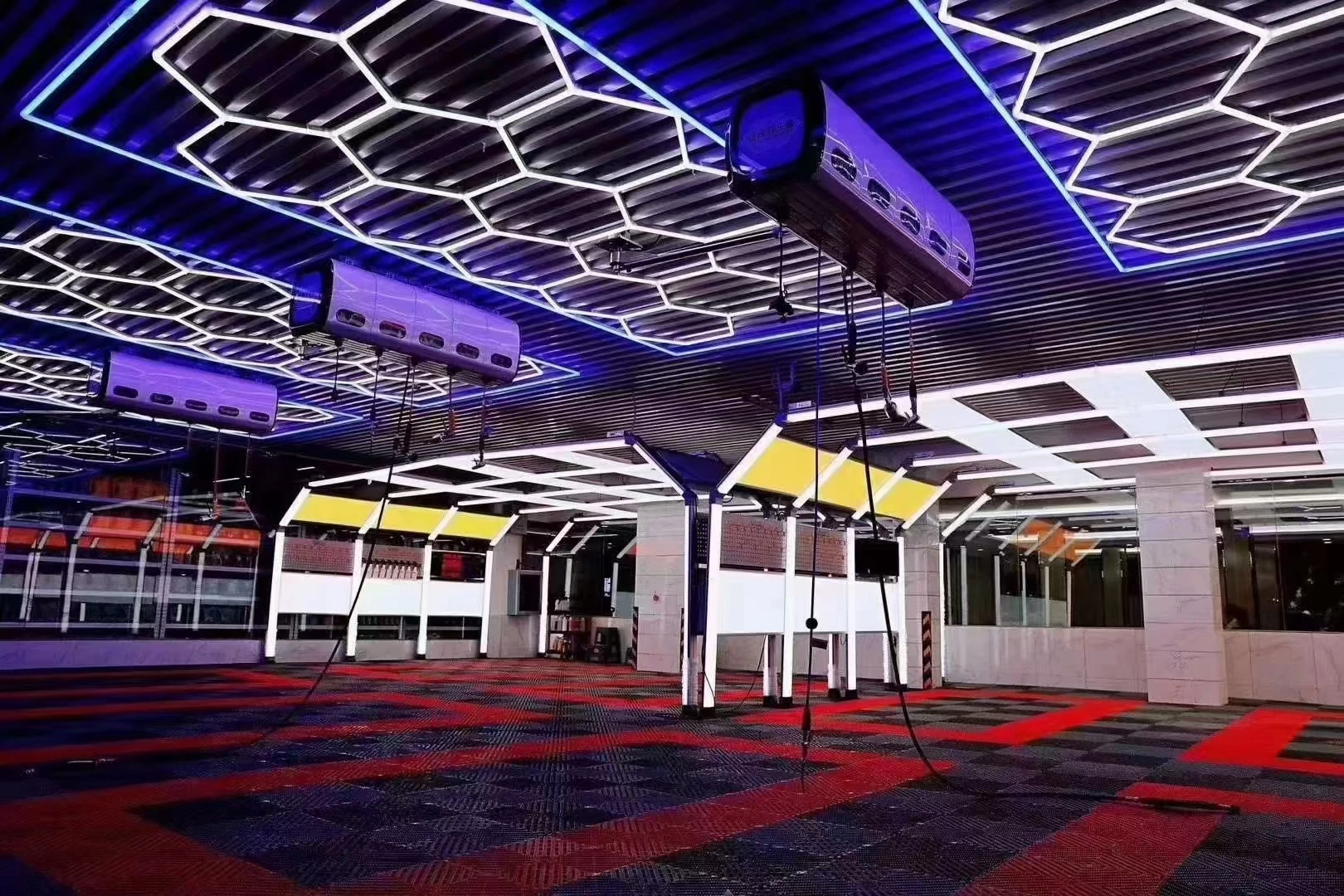 large hexagon lights garage lights wifi controlled dj rgb color