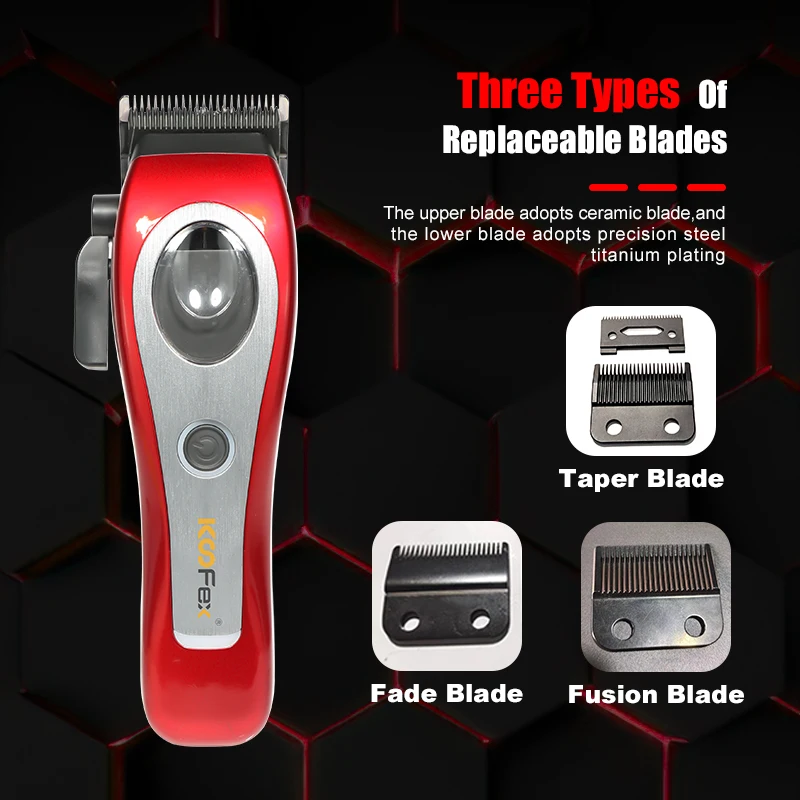 KooFex Pro 8000rpm High Speed Motor Hair Clipper with Charging Stand 6 Hours Long Lasting Electric Hair Cutting Barber Machine