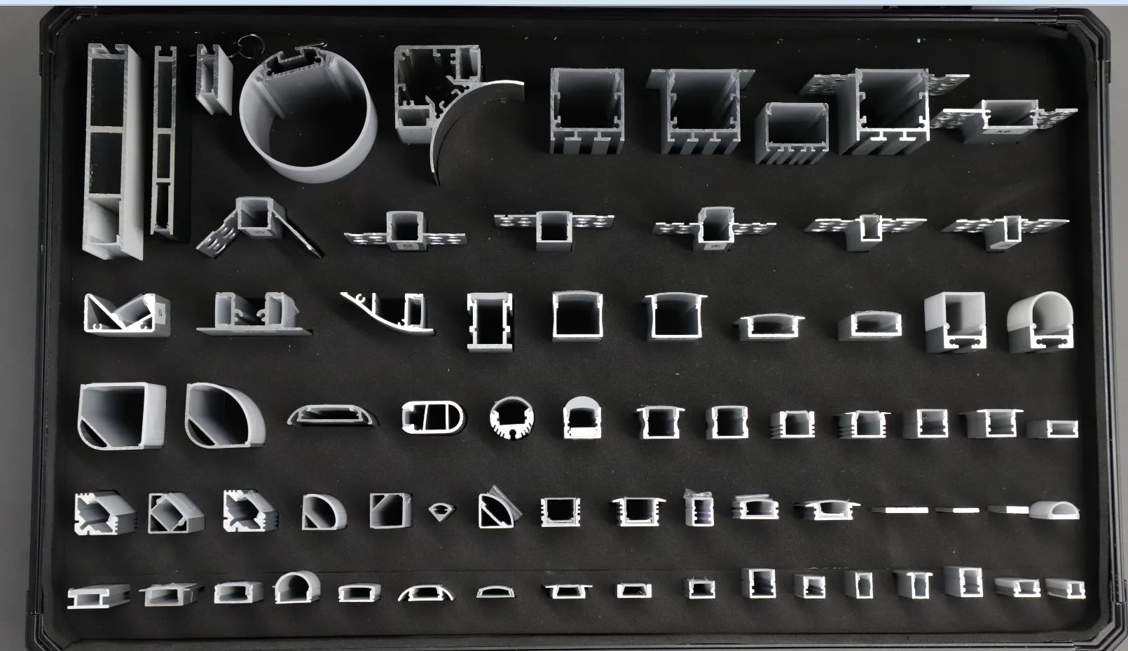 High quality alu accessories profil sample box channel extruded PC lens diffuser for led strip light aluminum profile