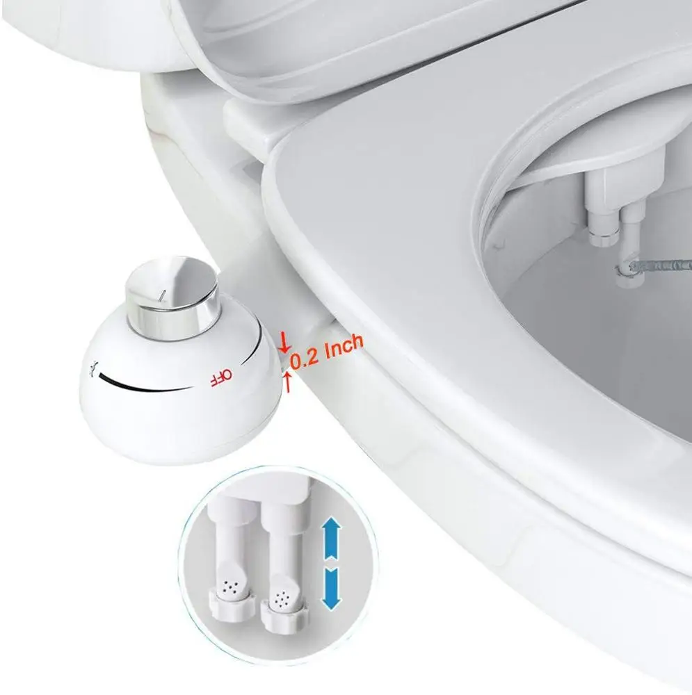 Super Slim And Thin Dual Wash Nozzles Toilet Seat Attachment Cheap Non Electric Mechanical Floor Mounted Bidet