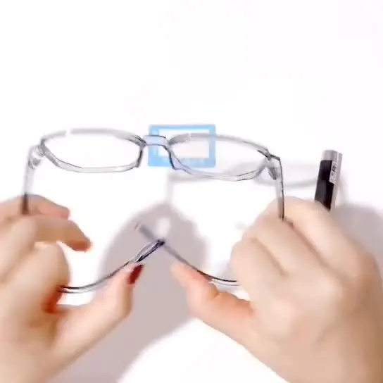 Fashionable Polygonal Optical Frame Women Metal Frame Tr90 Anti-blue Light Eyeglasses Frames