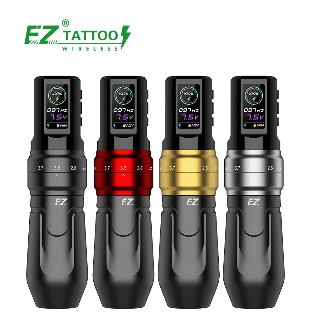 EZ Tattoo P3 Pro Matte Grip permanent Wireless Tattoo Pen Machine with Bluetooth Connection and APP Function