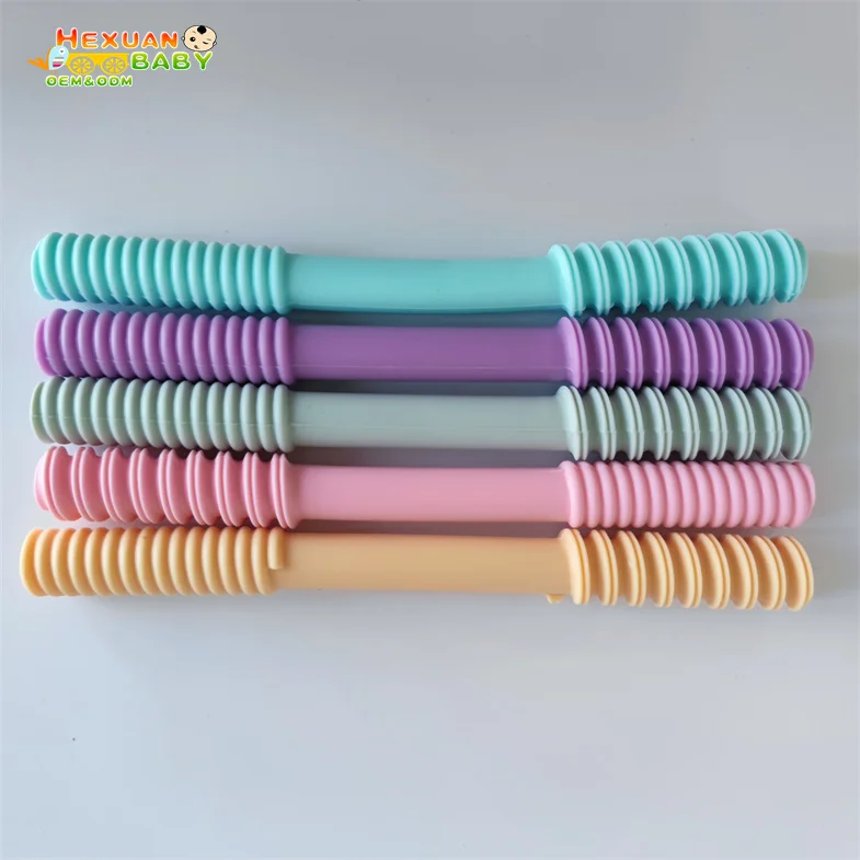 custom safety shield bpa free silicone straw whitening hollow kids molar rod toys baby teething tubes