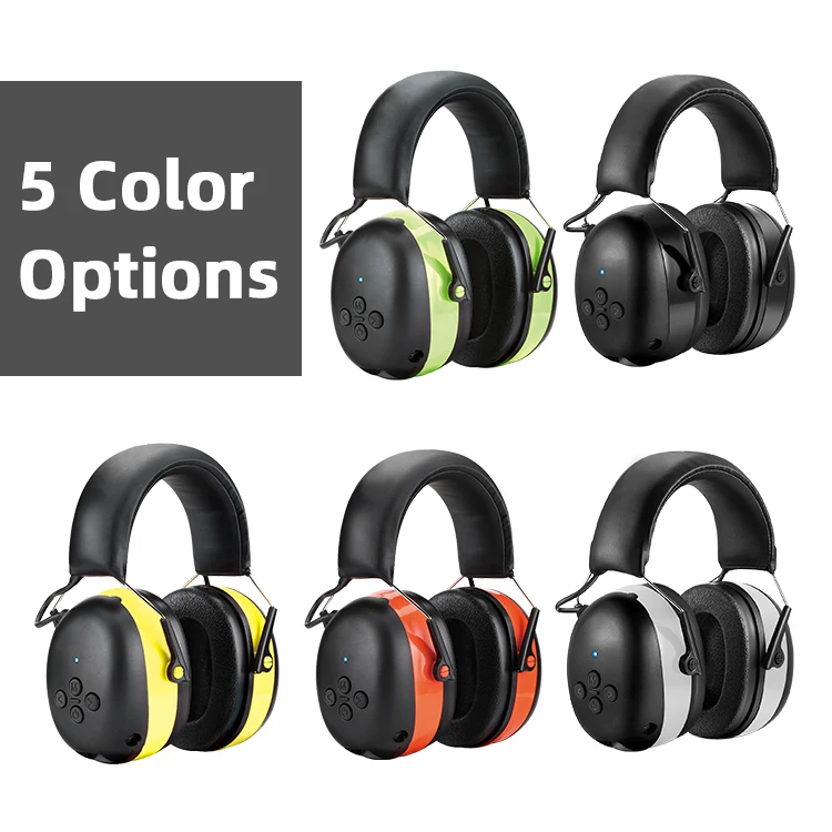 2023 Safety Hearing Protection Earphone with V5.0 Bluetooth With USB  Ear Muff Noise Cancelling Ce Approval Sport Headphones