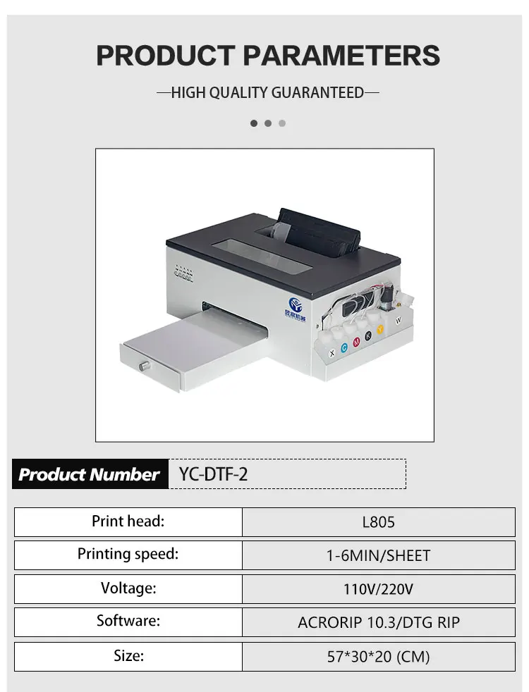 The Best Desktop Printer A4 DTF Printer High Quality L1800 DTF Printer For T-shirt Hoodies Tote Bags