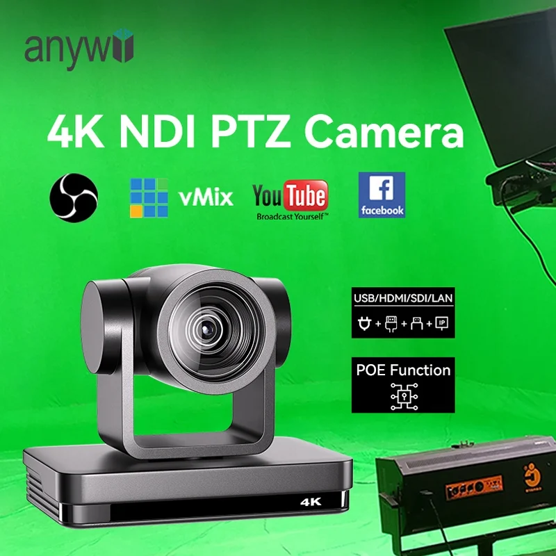 Anywii wholesale Factory Price USB HD MI SDI ptz conference camera 4k AI tracking usb3.0 conference camera  for meeting