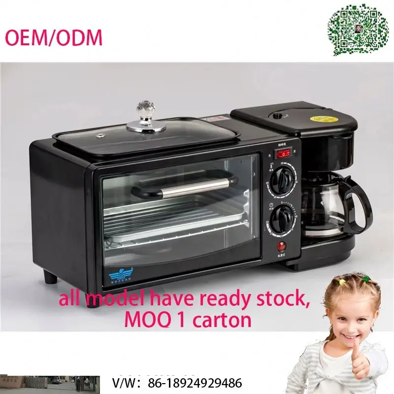 In stock Automatic Multifunction Household 3in one 9L Oven Multifunction 4 in 1 Breakfast Maker