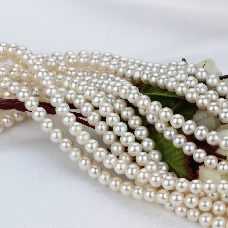 Натуральный пресноводный белый кремовый круглый жемчуг 7-8 мм AA оптом