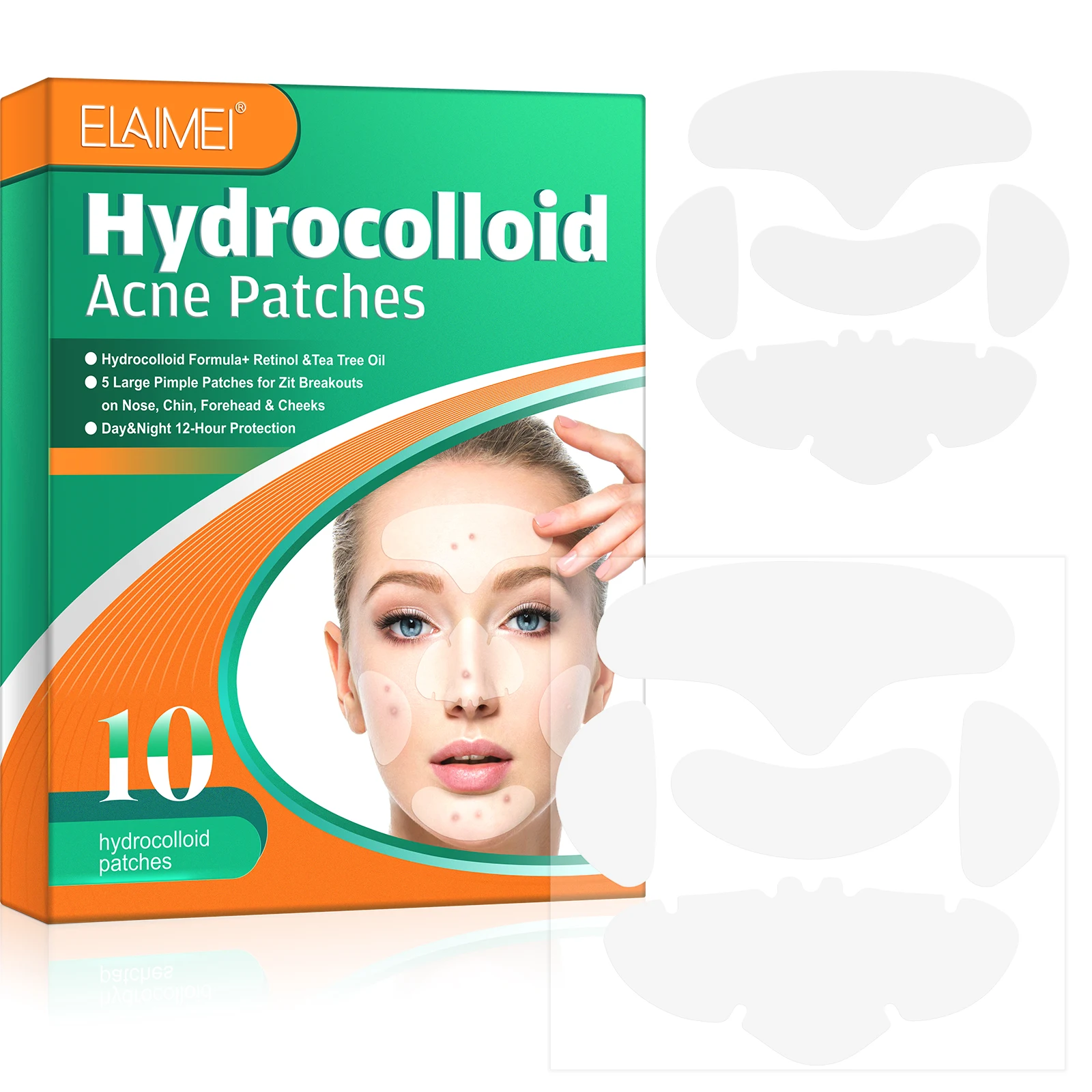 Professional Acne Spot Pimple Remover Hydrocolloid Acne Patches for Zit Breakouts on Nose Chin Forehead and Cheeks