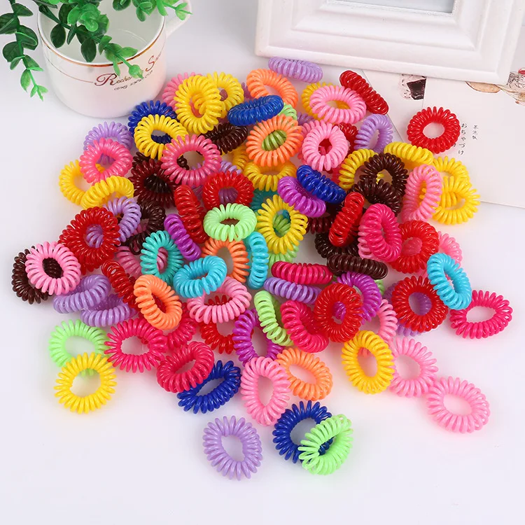 2.5cm Scrunchies Ties Telephone Cord Women Elastic Band Telephone Coil Accessories Hair Tie