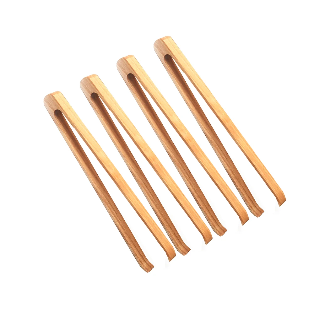 Wholesale Small Bamboo Tea Clip Teacup Wooden Tweezer Wooden Food Tongs