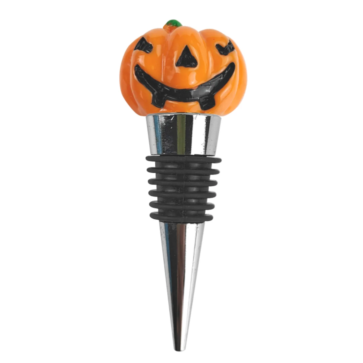 Pumpkin Head Wine Stopper Scary Pumpkin Smiley Face Champagne Cork Wine-Saving Sealer Topper Halloween