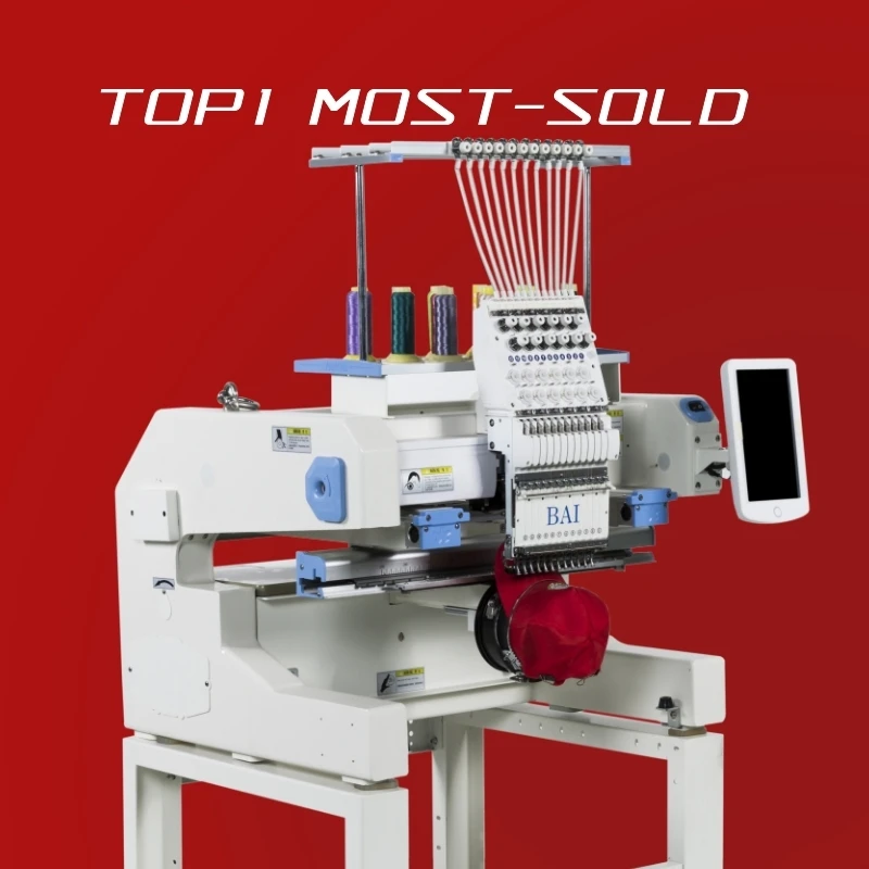 BAI high speed industrial photo hat hat single head embroidery machine sale for peru