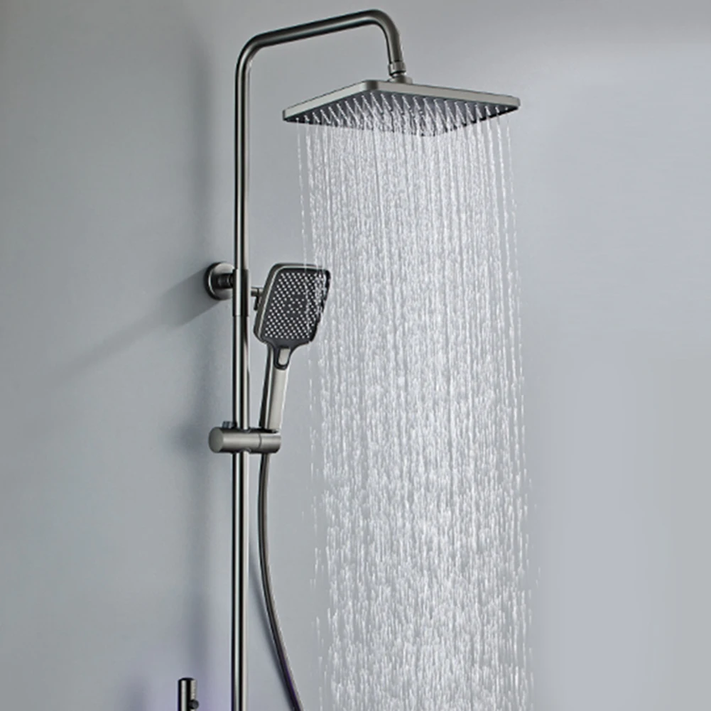 Brass Water Plated Grey Modern Digital Display Piano Shower Head Shower Head New Lamp With Hot And Cold Pressurized Shower