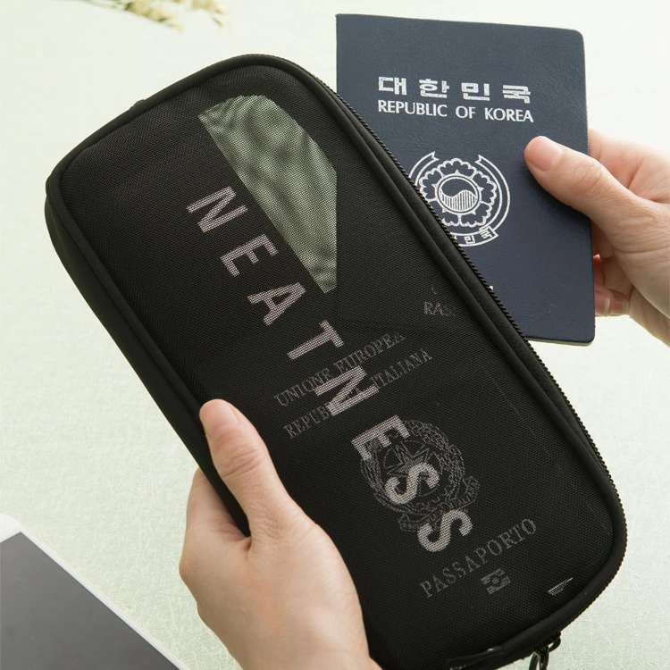 custom logo flat washable light mesh net travel kit gauze makeup storage bag Cosmetic Bag