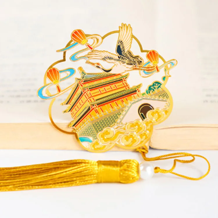 Bookmark Packaging Metal Cutout Cute Soft Enamel Custom Stainless Steel Logo Metal Gold Brass Bookmark Custom Book Mark