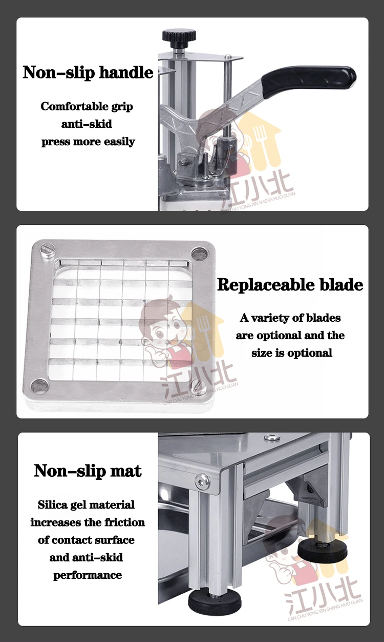 4 Wedge Blade 2022 Kitchen Tools Manual Potato Chips French Fries Cutter Vegetable Fruit Slicer Chopper Machine