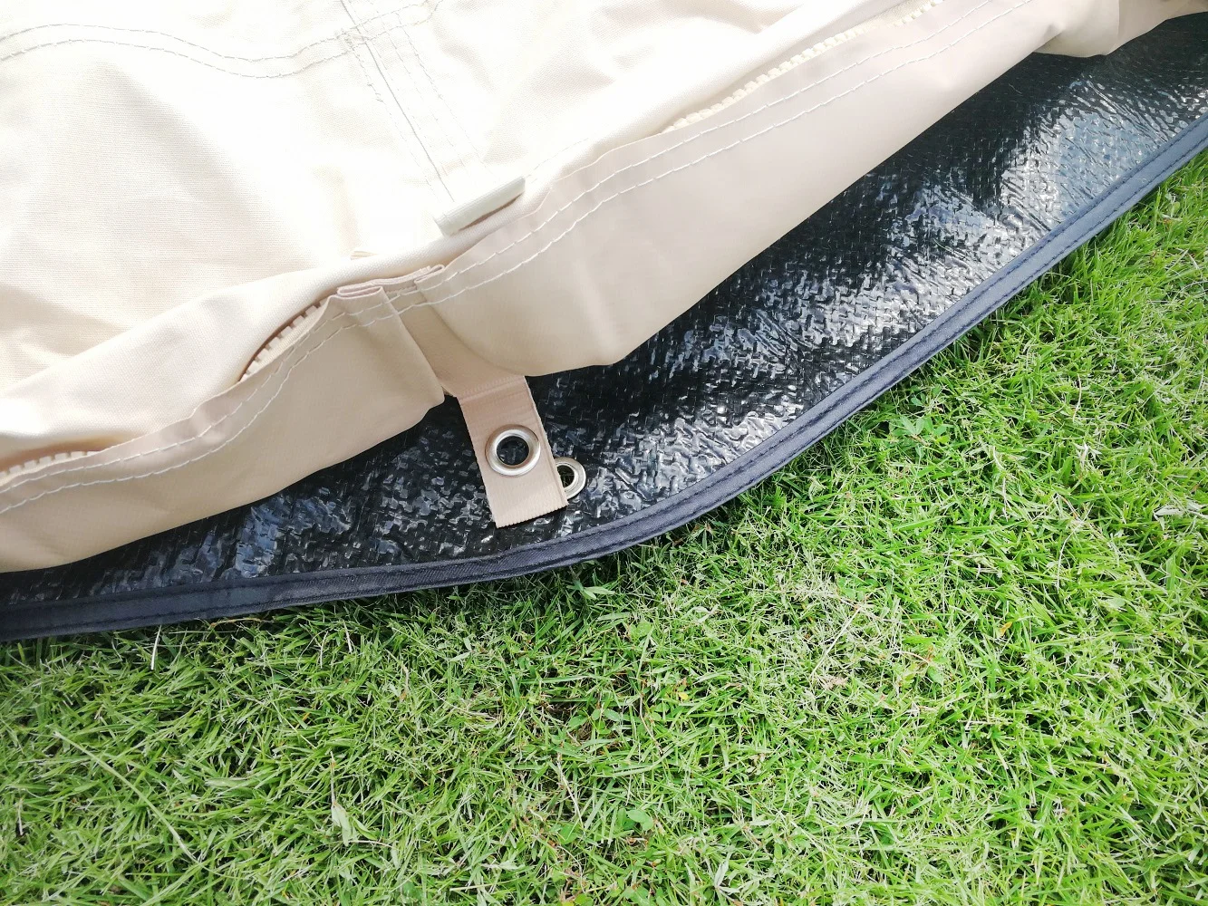 DANCHEL OUTDOOR 5M Black Lightweight Tent Footprint Mat for Bell Tent Camping Picnic Hiking