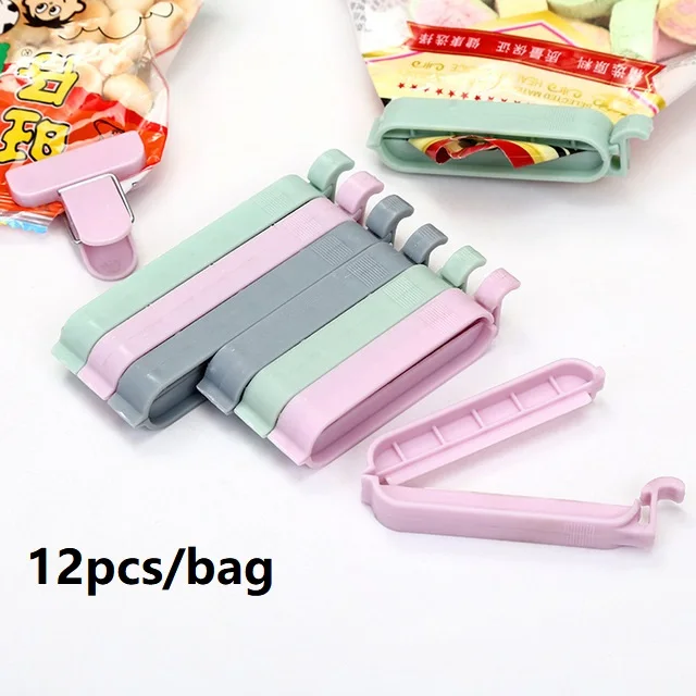 Practical Candy Color Eco-friendly PP Snack tongs Plastic Sealing Bag Food Clips