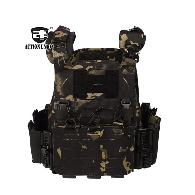 Action Union Factory Custom 1000D nylon Quick Release Tactical Vest for Men Outdoor Hunting Field Operations Plate Carrier