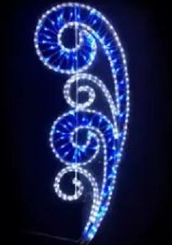
Custom outdoor lighted motif decoration LED Pole Mounted Motif Lights 