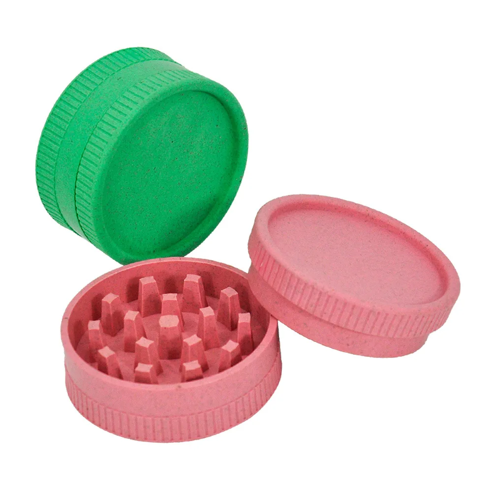 63MM Tobacco Accessories Cigarette Grinder Degradable Two-Layer Plastic Spice Grinding Tool for Lighters & Smoking Accessories